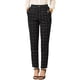 thumbnail image 1 of Pantalones Allegra K Tartán Vintage Mujer Largos Rectos Cintura Elástica Negro M, 1 of 6