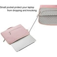 thumbnail image 4 of Mosiso 17-17.3 inch Laptop Sleeve Briefcase for Dell XPS/HP Pavilion/Ideapad/Acer/Alienware/HP Omen, Multifunctional Polyester Notebook Hangbag Case, Pink, 4 of 5