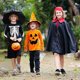 thumbnail image 4 of Mini Witch Cauldron Candy Bucket With Handle Plastic Cauldron Halloween Candy Holder Pot Skull Heads, 4 of 5
