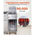 thumbnail image 4 of VEVOR Commercial Deep Fryer Free Standing Natural Gas Fryer 3-Burner Dual Baskets, 4 of 9