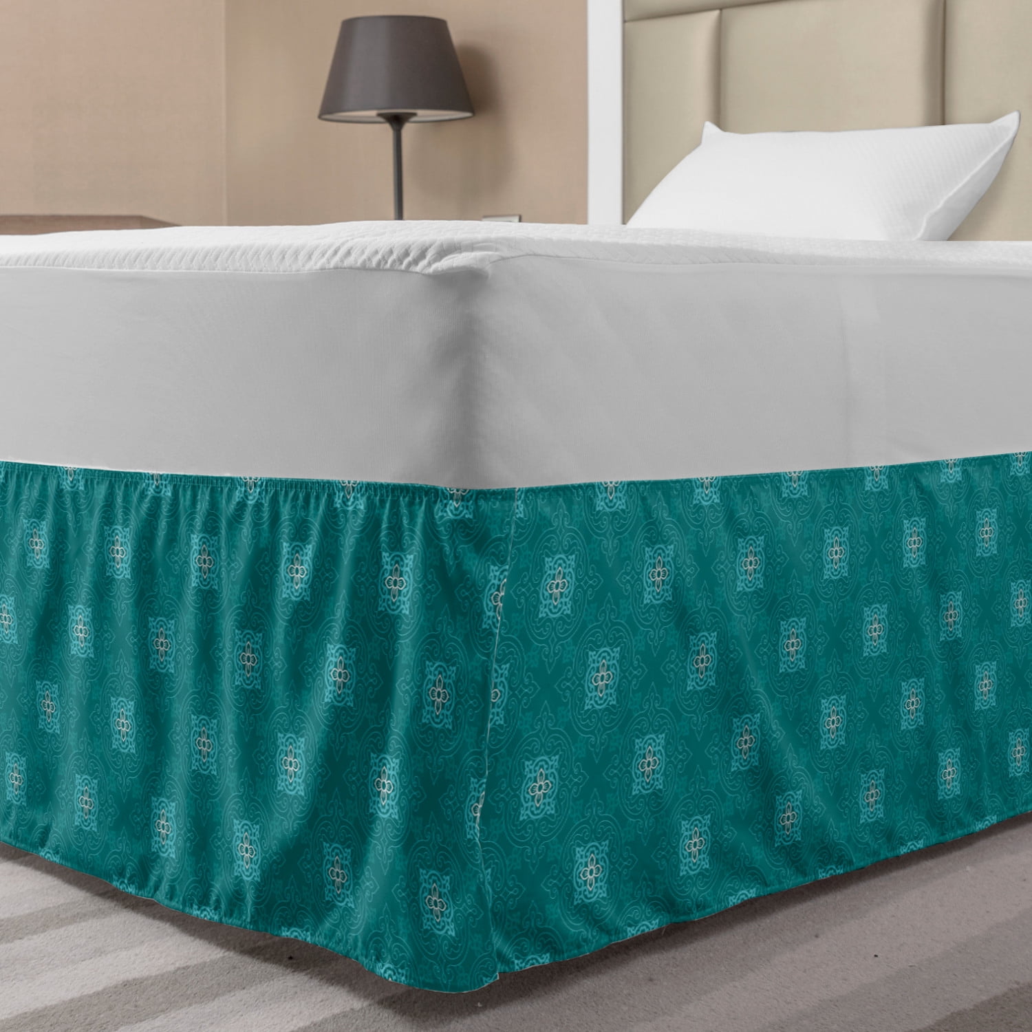 Moroccan Bed Skirt, Timeless Motifs of the Orient with Geometric