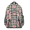 thumbnail image 3 of Pioneer Flower Floral Print Pattern Backpack for School, Cute School Bag with Adjustable Shoulder Straps and Padded Back, 16.9"x12.6"x5.9", 3 of 5