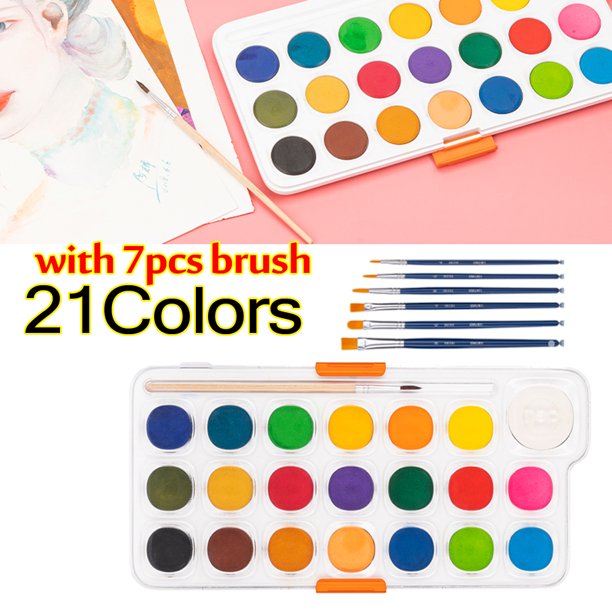 Deli Solid Watercolor Paint Sets 21 Colors Washable Paint Sets Water