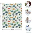 thumbnail image 4 of Colorful Dinosaurs Floral White Pattern Blanket,Comfortable Soft Lamb Wool Throw Blanket,All Season,Warm Lightweight Blankets for Sofa Bed Couch Living Room Chair,30"x40", 4 of 4