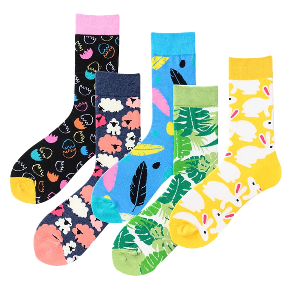 NUOLUX 1 Set 5 Pairs Fashion Easter Socks Easter Egg Sheep Socks