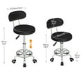 thumbnail image 6 of HOOBRO Height Adjustable Rolling Stool, 360° Rotating Drafting Chair, Multi-Purpose Office Desk Chair, Rolling Swivel Salon Stool Chair, for Barber Shop, Nail Salon, Office, Black SB01BY01G1, 6 of 12