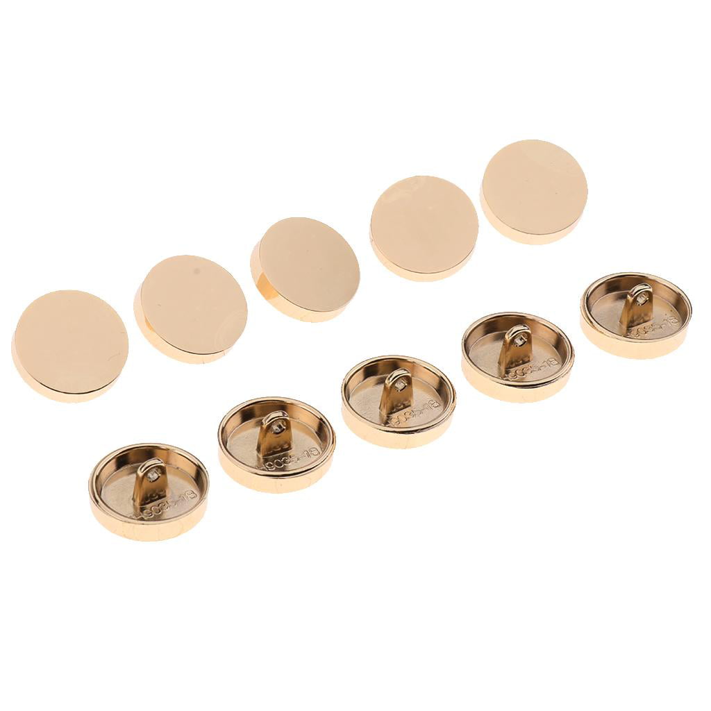 Pack of 10 Sewing Accessories Hollow Metal Suit Coat Buttons Decorative Buttons 