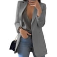 thumbnail image 1 of Sonducket Ropa clásica lisa para adelgazar, cárdigan, vestido sencillo y cómodo, traje de primavera y otoño, fecha de viaje diario para Abrigos y chamarras Gris METRO, 1 of 6