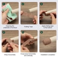 thumbnail image 4 of Protectores de piso para patas de silla Uxcell, cinta envolvente autoadhesiva para cubiertas de patas de marco de cama, 260 pies, Piel, Negro, 4 of 6