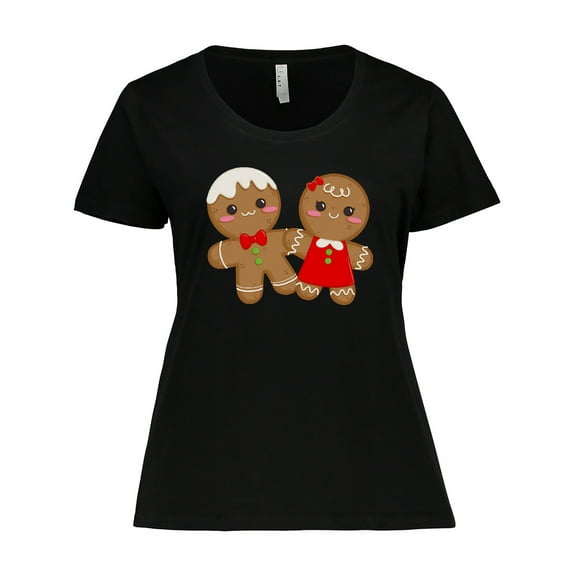 Inktastic Gingerbread Couple Women's Plus Size T-Shirt