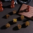 thumbnail image 2 of Cusdie 7-Die Metal DND Dice Set, Dragon Wings Design Metal Polyhedral D&D Dice Set for DND Dungeons and Dragons TTRPG Role Playing Games, 2 of 5
