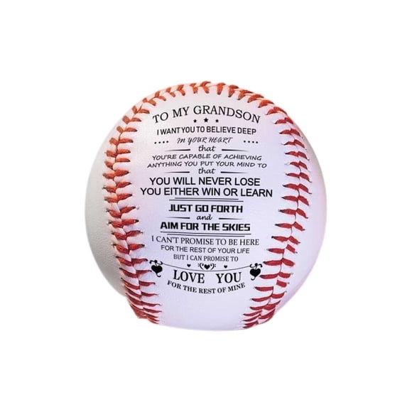 Béisbol motivacional para mi nieto: «Nunca perderás». Pelotas de béisbol impresas para jugadores, de parte de los abuelos/papá. Graduación, cumpleaños