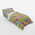 thumbnail image 2 of Ambesonne Colorful Bedding Set 3 Pcs, Sixties Hippie Flowers, Twin XL, Multicolor, 2 of 2