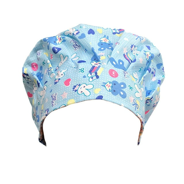 Shengyu Operating Hats Nurse Long-time Service Gourd-shaped Pure Color Professional Tie Back Sweatband Work Uniform Working Caps G-10 1Set