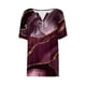 thumbnail image 4 of Fiudx Ofertas de La Semana Blusa de Manga Corta Estampada a La Moda para Mujer, Blusas Informales con Cuello Redondo, 4 of 4