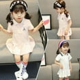 thumbnail image 6 of Bullpiano Baby Girls Clothes Dresses For Girls Short Sleeve Pleated Dress Holiday Dress, 6 of 7