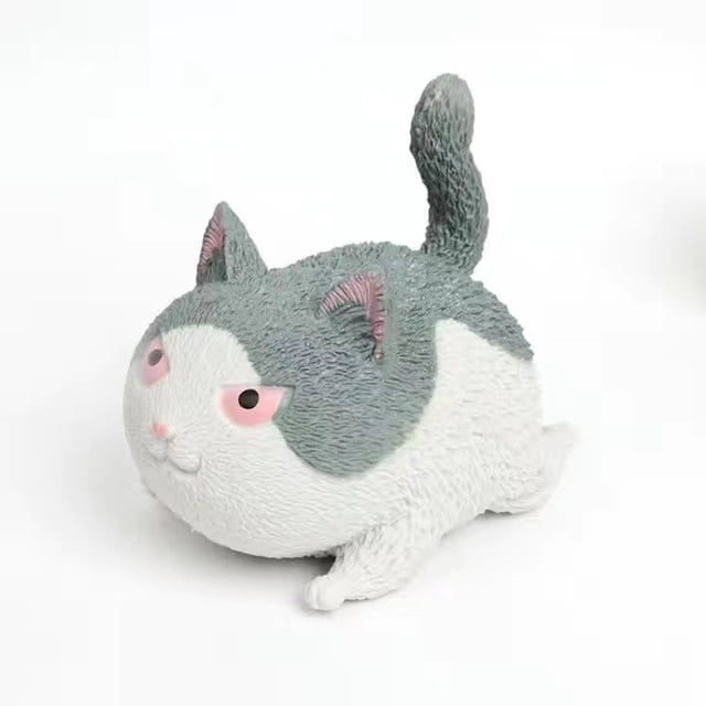 Regalos de Alivio Del Estrés Gato Enojado Pinza Feliz Juguete Suave Y Lindo,Material Tpr para la Ansiedad Fidget Tdah Viajes de Oficina Relajación Sensorial,Juguete de Alivio Del Estrés