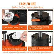 BENTISM Button Maker Machine Plastic 2.28 in / 58 mm, 100 Pieces
