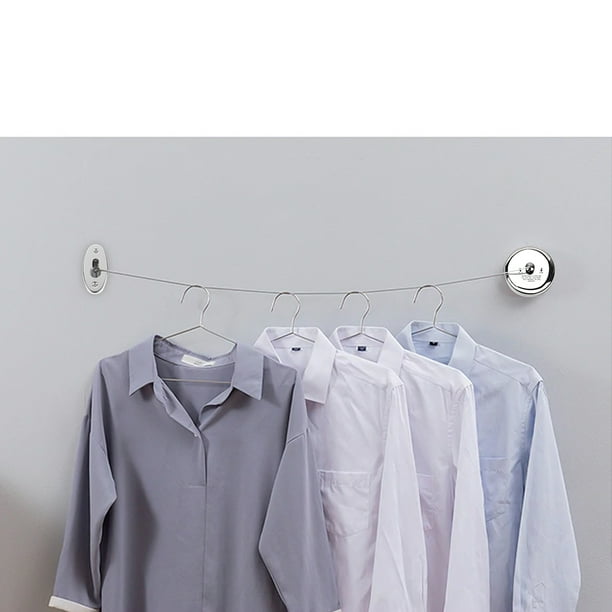 Retractable Clothesline Wall Hanging Laundry Hanger Rope 2.85M 304