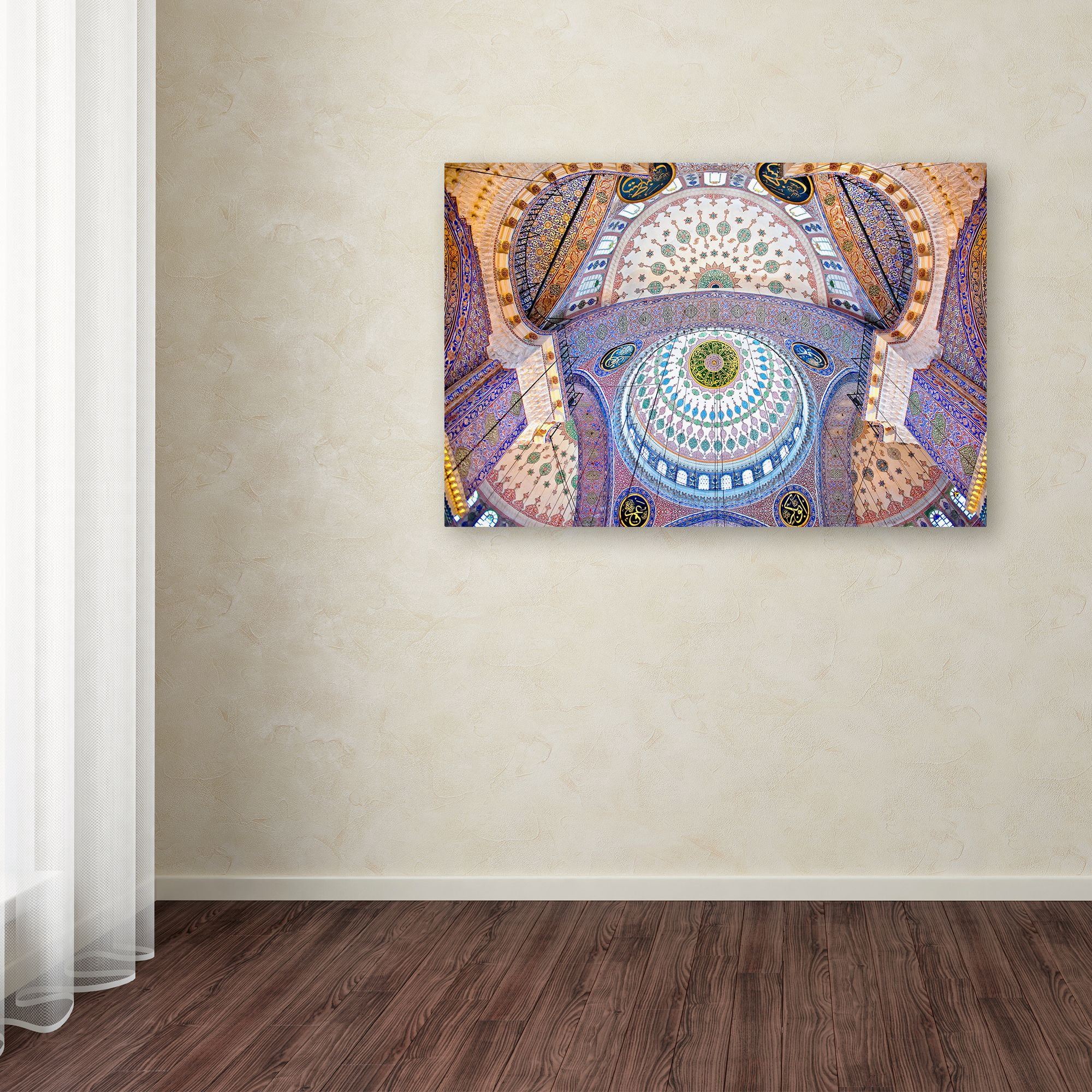 Trademark Fine Art 'The Blue Mosque' Canvas Art by Nora De Angelli
