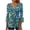 Blue Plus Size Blouse for Women_i, variant on CYMMPU 3/4 Sleeve Blouses for Women Dressy Casual Button V Neck Summer Trendy Shirts Tunic Tops Flower Pattern Loose Fit Spring Tops Empire Waist A Line T-Shirts XXL