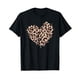 thumbnail image 1 of 100% Cotton Leopard Cheetah animal Print Heart T-Shirt Casual Short Sleeve Shirt, 1 of 6