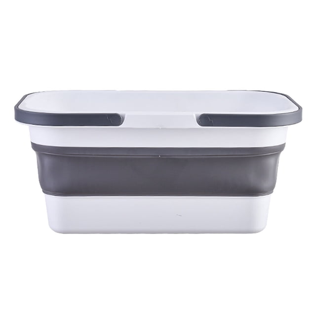 unbranded Cubeta Plegable De Plástico Con Asa Resistente Para Limpieza Doméstica