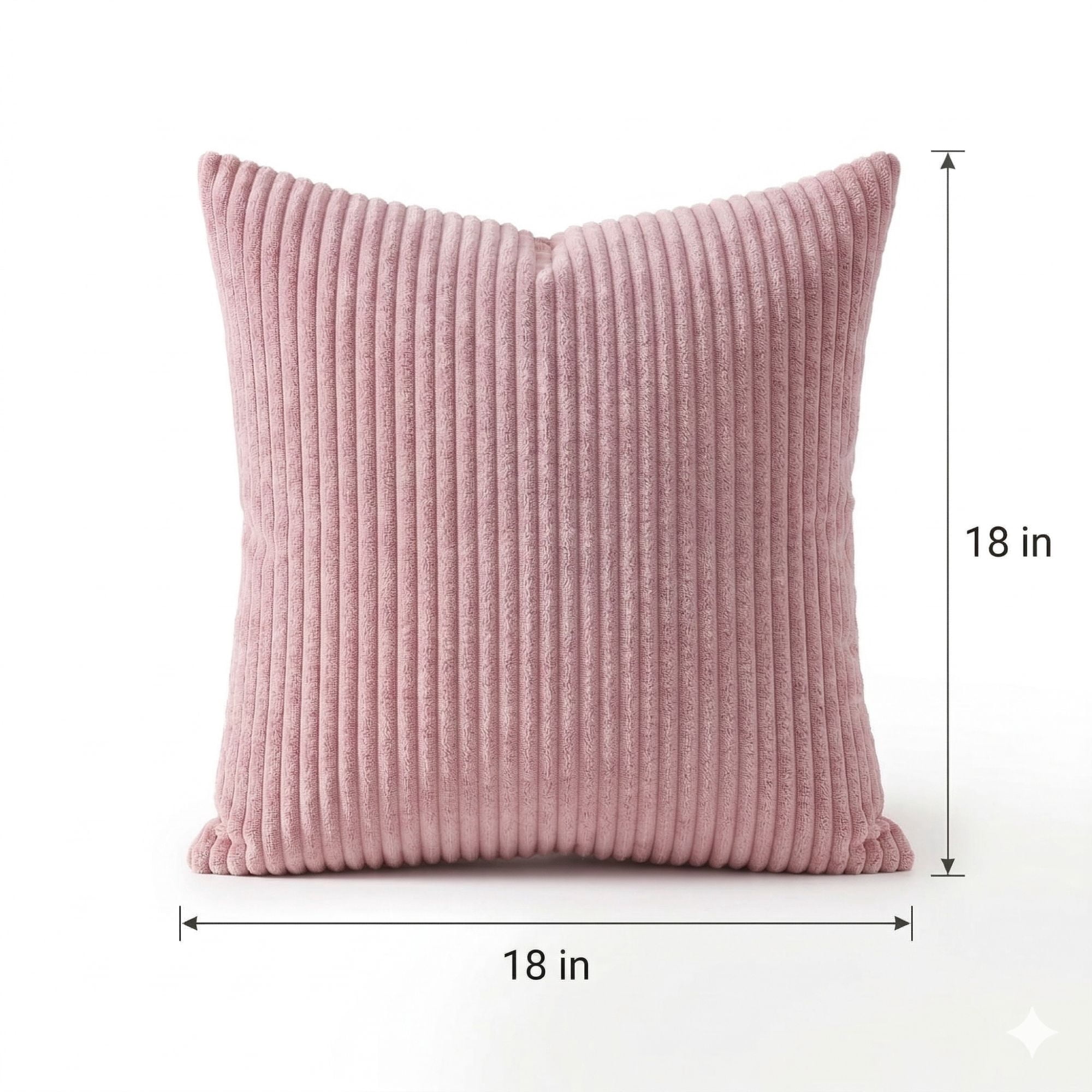 Decorative Throw Pillow Covers 18x18 Inch, Set of 4 Soft Corduroy Cushion Covers, Farmhouse Boho Neutral Pillow Cases for Couch, Sofa, Bed, Living Room