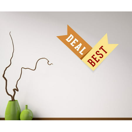 Best Deal Ribbon Banner Wall Decal - Vinyl Decal - Car Decal - Idcolor029 - 25