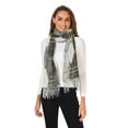 thumbnail image 2 of FORMRS Womens Scarf Winter Soft Long Big Warm Shawls Wrap Tassel Scarves, Gray Hexagons, 2 of 9