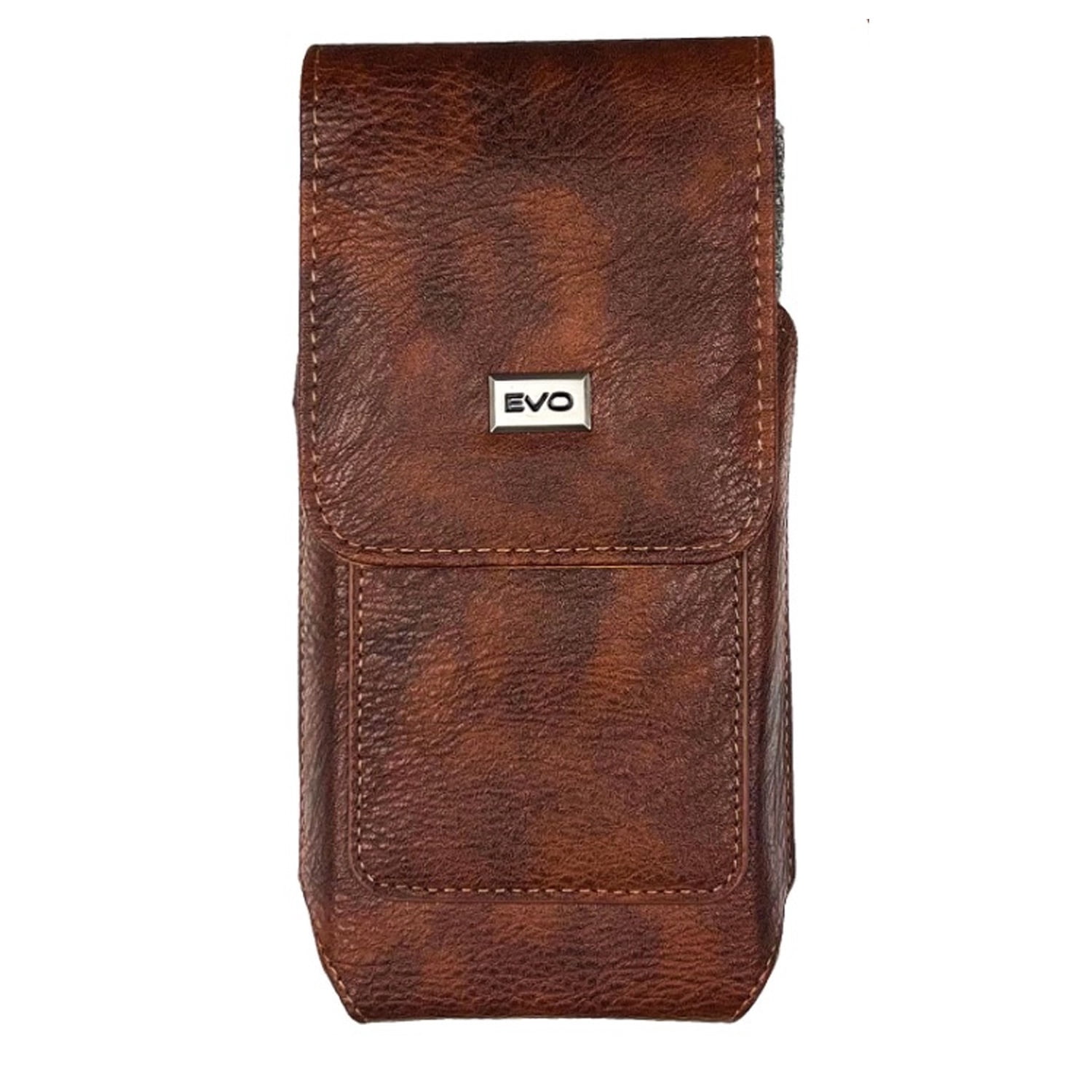 EVO 6" Soft Vertical Leather Pouch - Brown