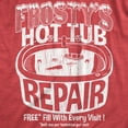 thumbnail image 2 of Womens Frostys Hot Tub Repair T Shirt Funny Xmas Season Snowman Service Joke Tee for Ladies Womens Graphic Tees, 2 of 9