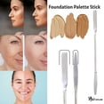 thumbnail image 4 of A2ZSCILAB SET of 3 Makeup Spatulas, Stainless Steel Cosmetic Stirring Spatula DIY Safe Ergonomic For Makeup Artist For Cosmetics Store, 4 of 5
