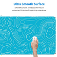 thumbnail image 3 of Topographic Contour Extended Big Mouse Pad Computer Keyboard Mat Mousepad with 2mm Non-Slip 11.8x31.5Inch C, 3 of 6