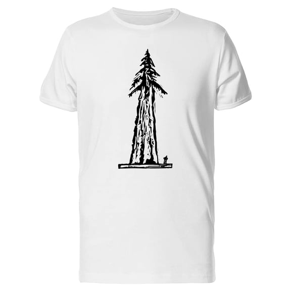 Redwood Doodle Drawing T-Shirt Men -Image by Shutterstock, Male 4X-Large