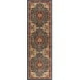 thumbnail image 3 of Sensation Transitional 2' x 10' Navy and Beige Polypropylene Indoor Area Rug, 3 of 8