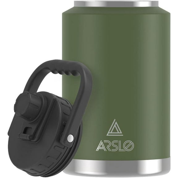 large Insulated Water Jug With Handle, One Gallon Insulated Water Bottle, 1 Gallon Stainless Steel Water Jug