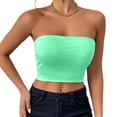 thumbnail image 2 of COMVALUE Women's Strapless Bandeau Crop Fashion Top 2026 (RD1, M), 2 of 5