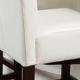 thumbnail image 2 of Lopez Ivory Leather Counter Stools - 2 Pack, 2 of 5
