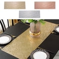 thumbnail image 1 of Camino de mesa Rose - Felpudo de mesa de 92x33 pulgadas de largo, diseño de rosa ahuecada, mantel individual de PVC lavable para mesa de comedor, decoración navideña y de fiesta, 1 of 6