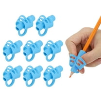 Uxcell 8 Pcs 3 Fingers Handwriting Pencil Grippers, Dark Blue