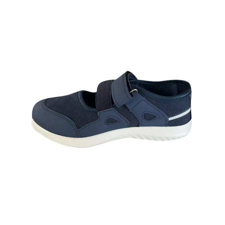

UKAP Ladies Comfortable Casual Sneakers Jogging Fashion Walking Shoes Sports Hook And Loop Mary Jane Sneaker Navy Blue 7