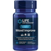 Life Extension FLORASSIST Mood Improve - Probiotic & Saffron Blend Enhances Mood & Mental Outlook - Gluten-Free, Non-GMO - 30 Vegetarian Capsules