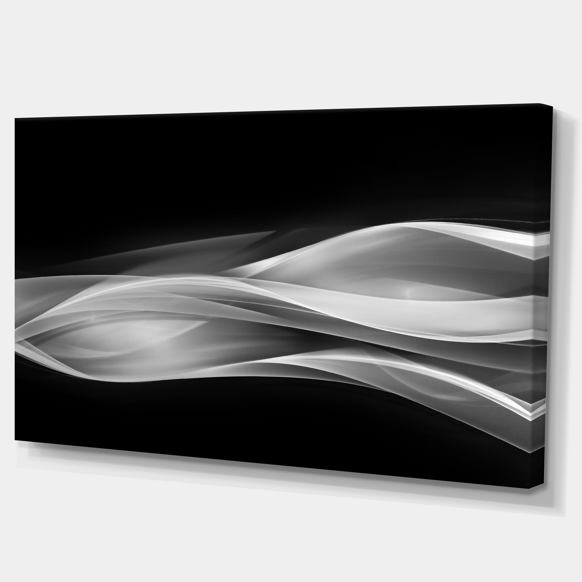 Designart 'Glittering Silver Pattern ' Abstract Canvas art print