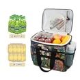 thumbnail image 2 of FORMRS Insulated Cooler Bag 24 Cans Capacity Soft Leakproof Lunch Box with Side Pockets, White Floral Garden, 2 of 7