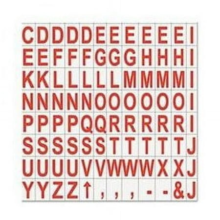 MasterVision Letter Accessory Magnets, Red on White