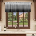 thumbnail image 6 of 2 Pack Valances for Window, Black Grey Ombre Short Curtains for Kitchen Bedroom Living Room, Modern Abstract Art Texture Rod Pocket Small Window Treatment Valance Drapes 54 x 18 Inch, 6 of 8