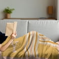 thumbnail image 3 of Letter Y Soft Flannel Fleece Throw Blanket, Horizontal and Vertical Stripes with Gradient Color Zigzags Chevrons Art, Cozy Plush for Indoor and Outdoor Use, 60" x 80", Dark Yellow Eggshell, Ambesonne, 3 of 5
