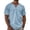 Light Blue, variant on Men's Summer Solid Color Henley Neck Short Sleeve Shirt Casual Lightweight Breathable Button Placket Tops Loose Fit Comfortable Blouse