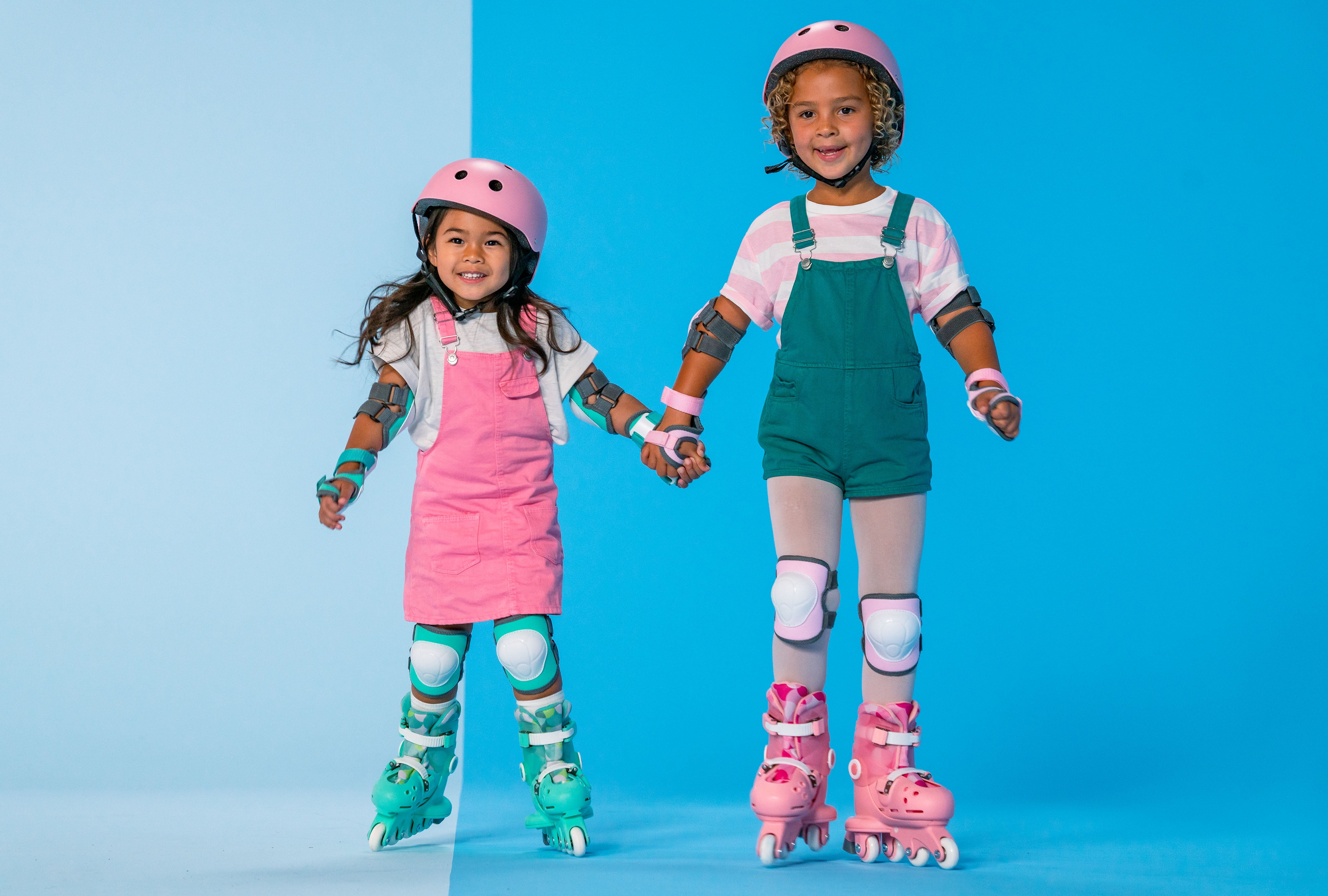 Yvolution Twista Skates, Adjustable 2-in-1, Kids Size 7J-11J, One Pair, Pink, Unisex